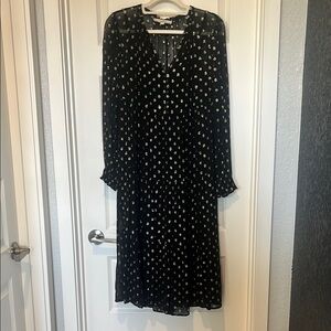 LOFT Metallic Patterned Dress